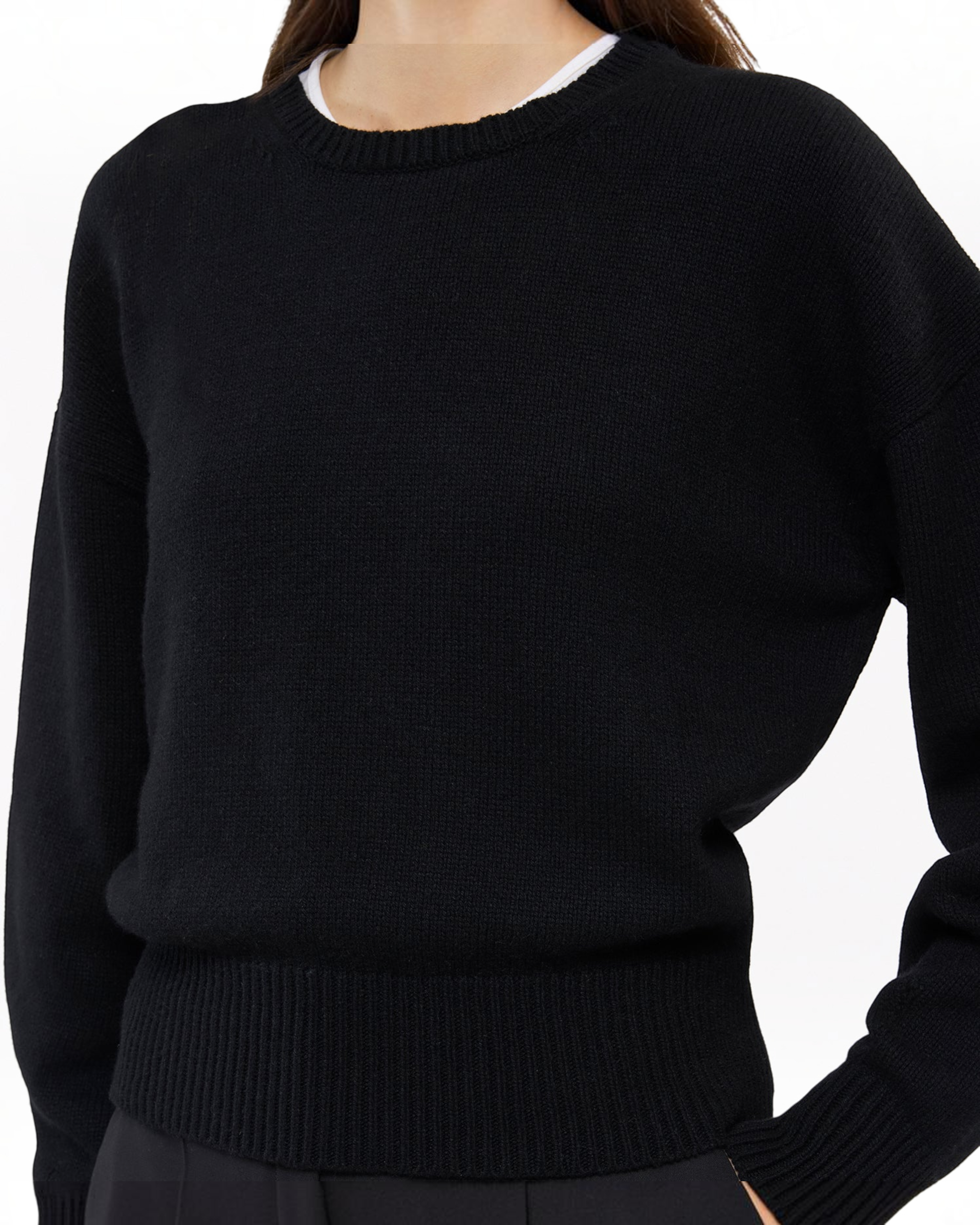 Cashmere Knit Sweatshirt