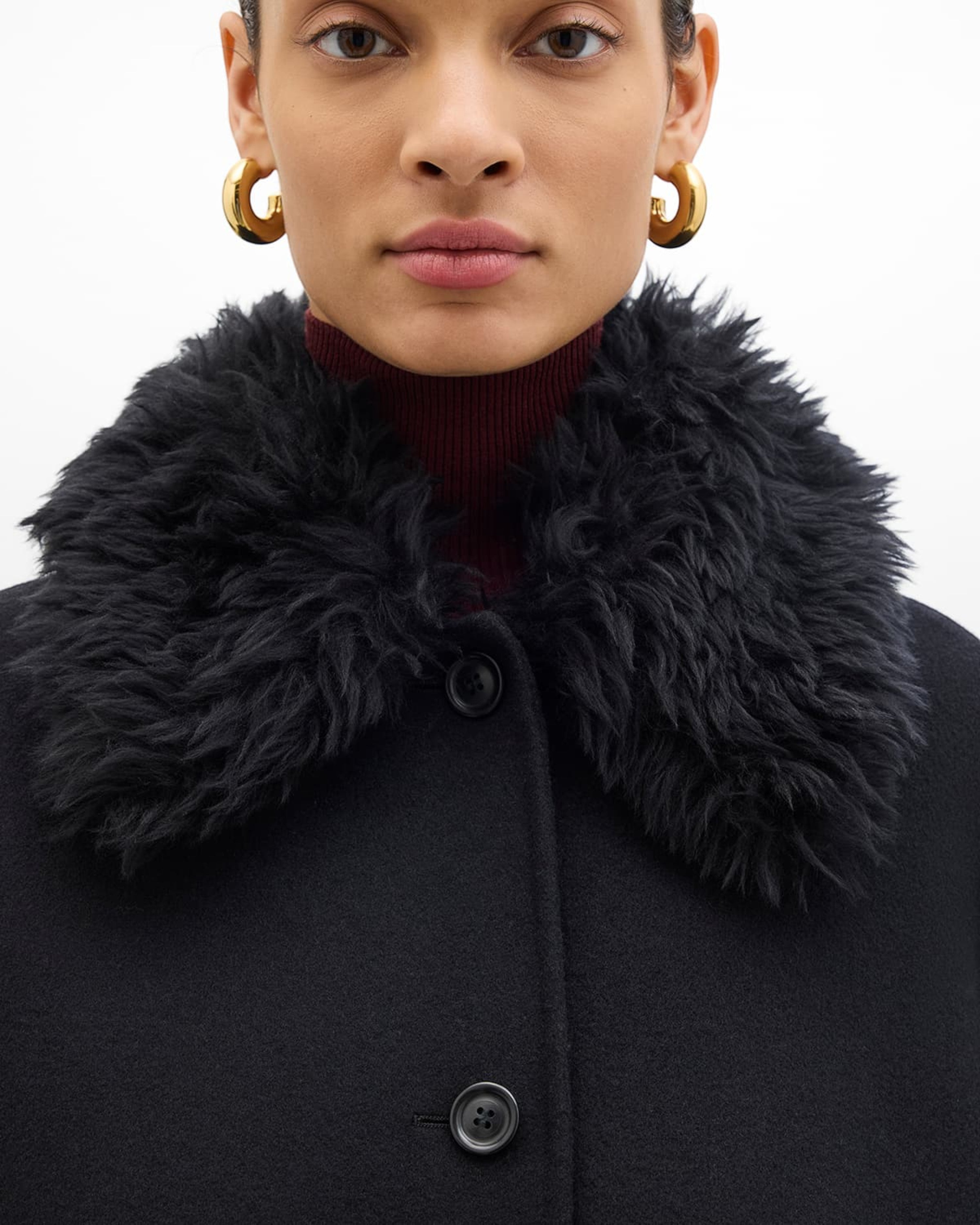 Fur Collar Balmacaan
