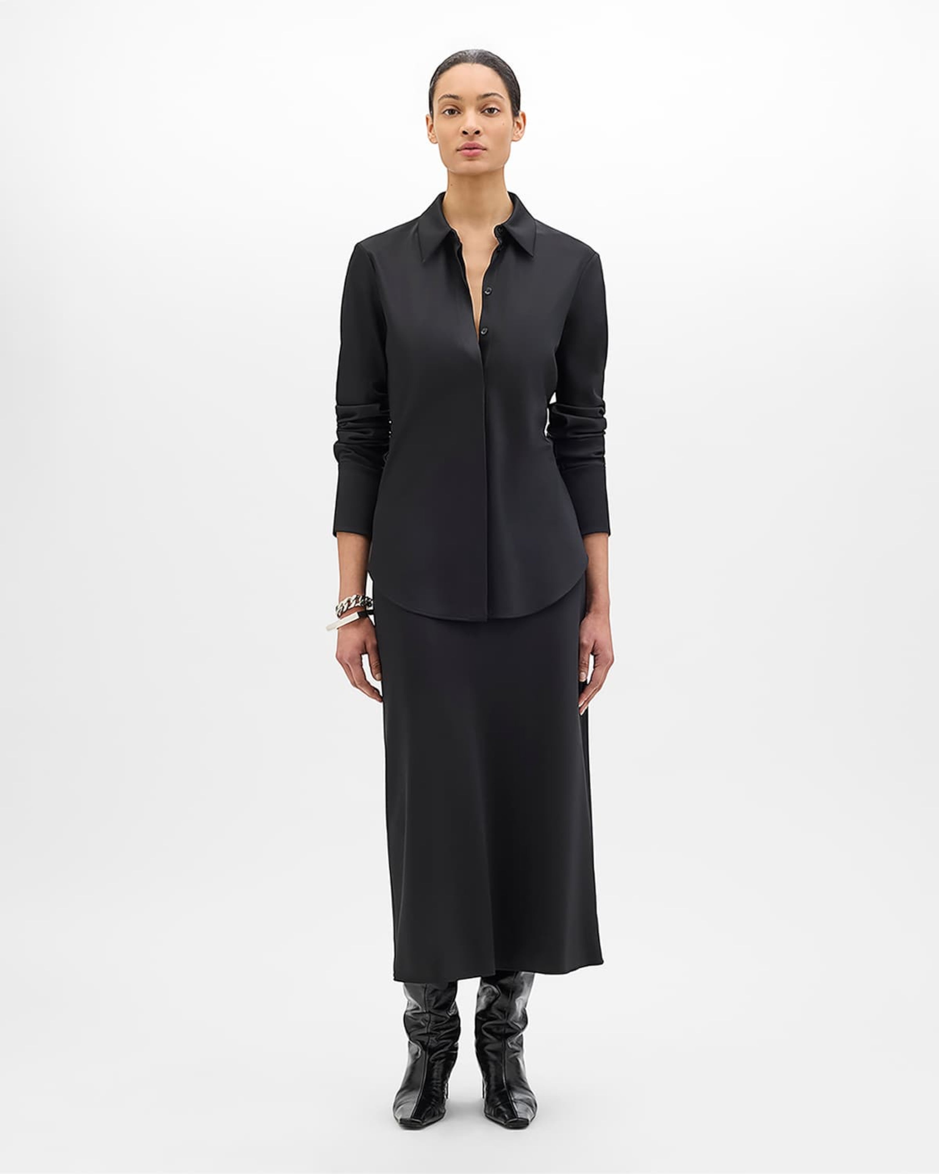 Wool Bias Shirt