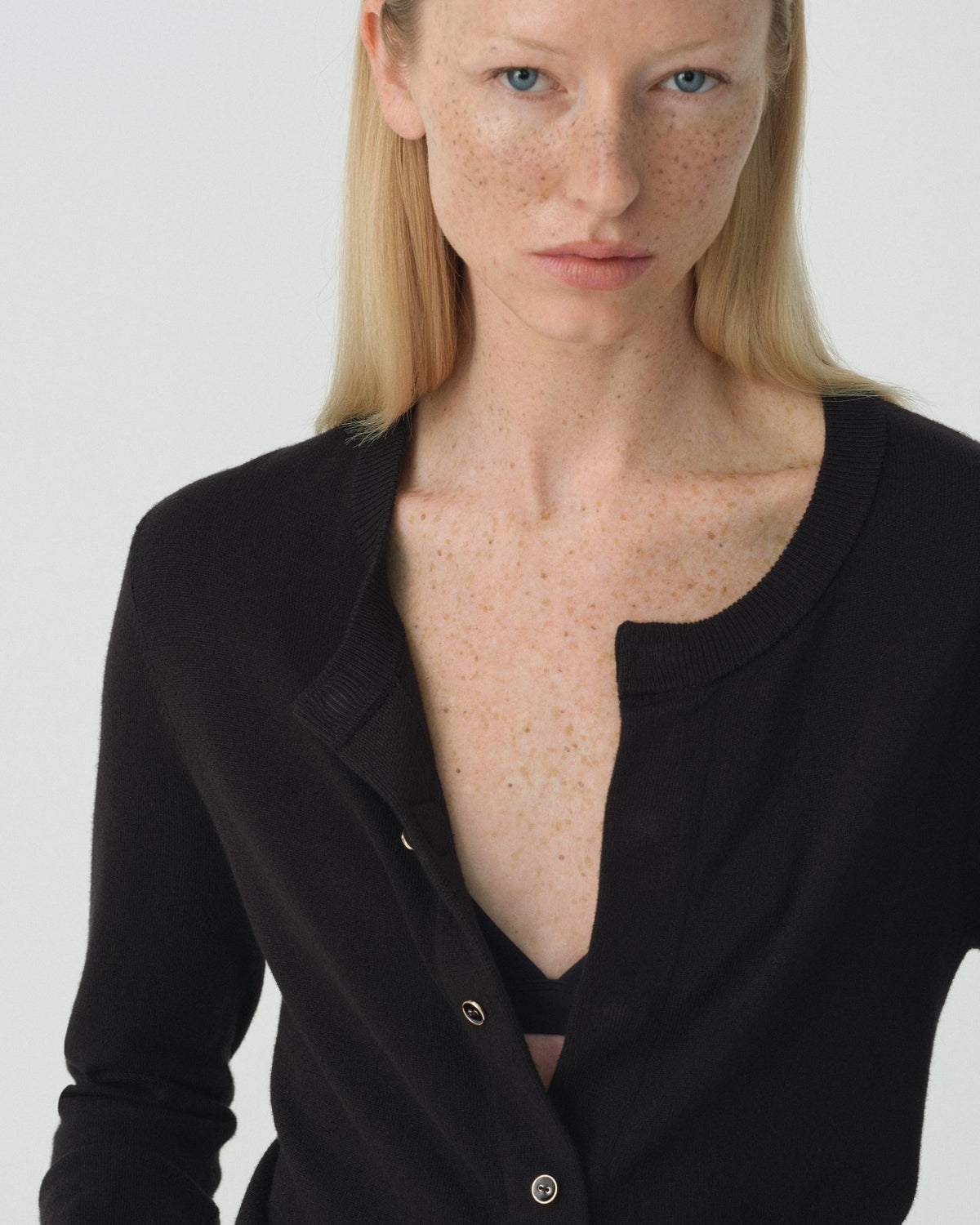 Women's Black Adaptive Magnetic Front Knit Cardigan Sweater by MagnaReady®
