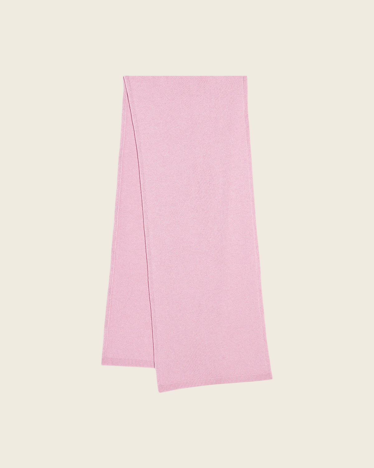 Weldun orchid pink recycled cashmere scarf with a soft knit texture and clean finished edges.