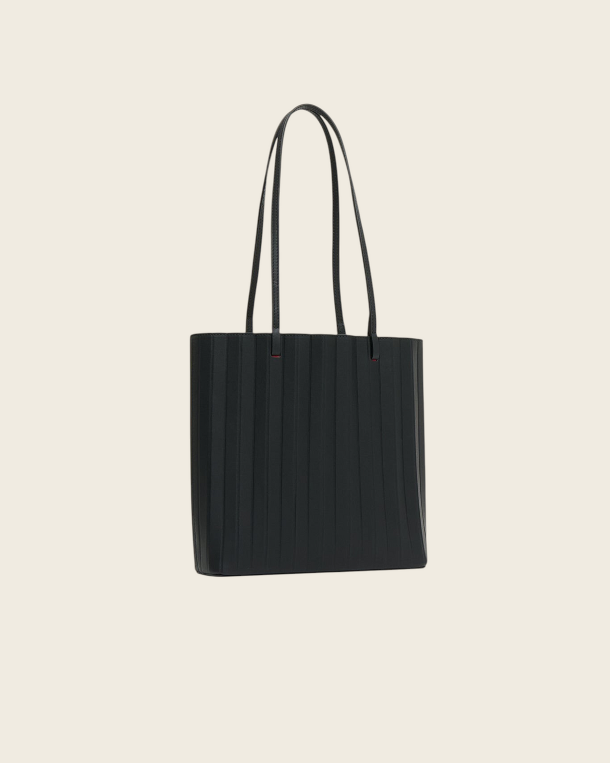 Weldun Mansur Gavriel black hand-pleated Italian vegetable-tanned leather tote bag with long shoulder straps