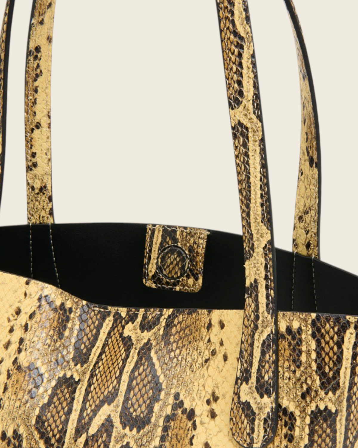 Weldun Mansur Gavriel small everyday soft tote in golden roccia printed Italian goat leather with Bombay handles.