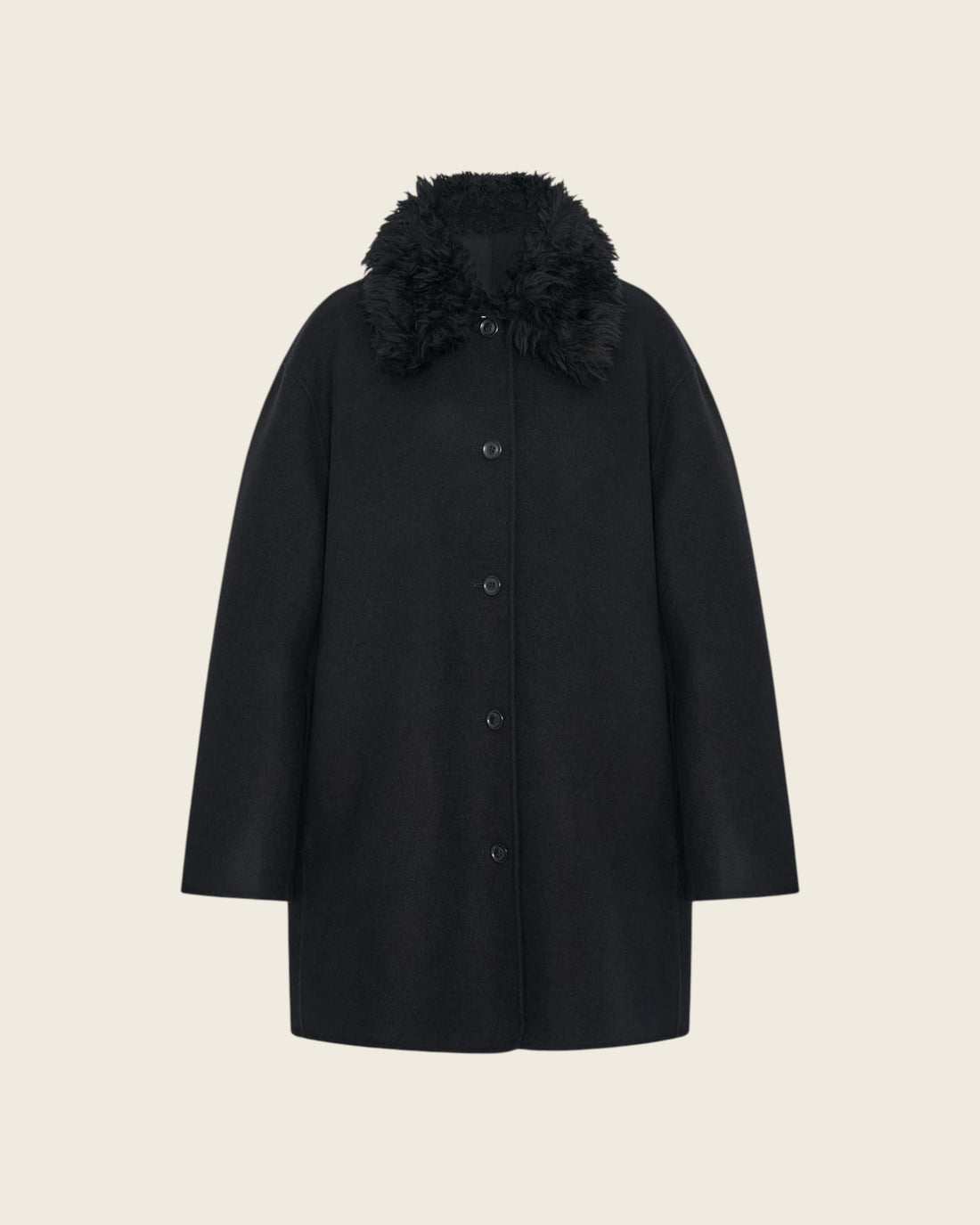Fur Collar Balmacaan