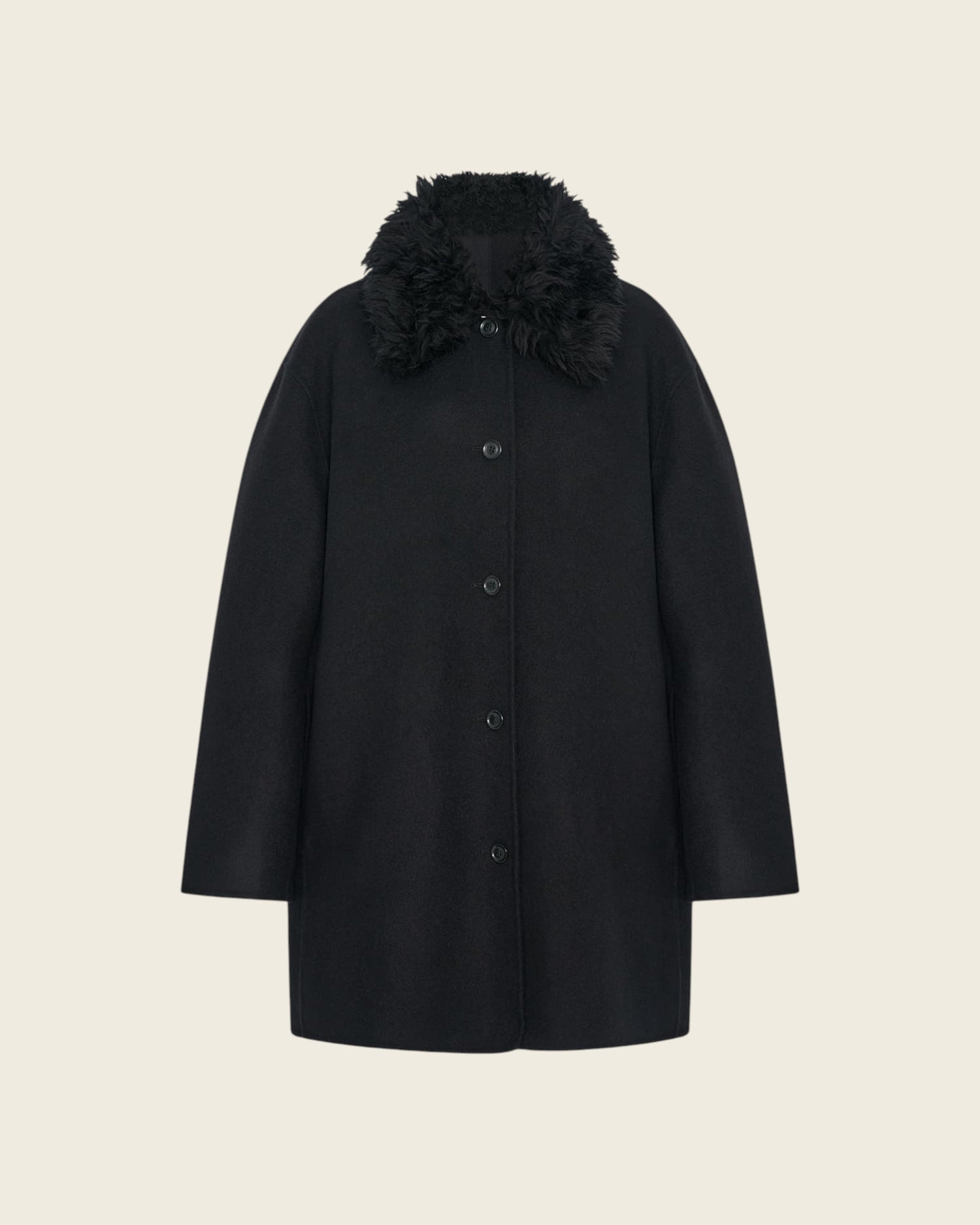 Fur Collar Balmacaan