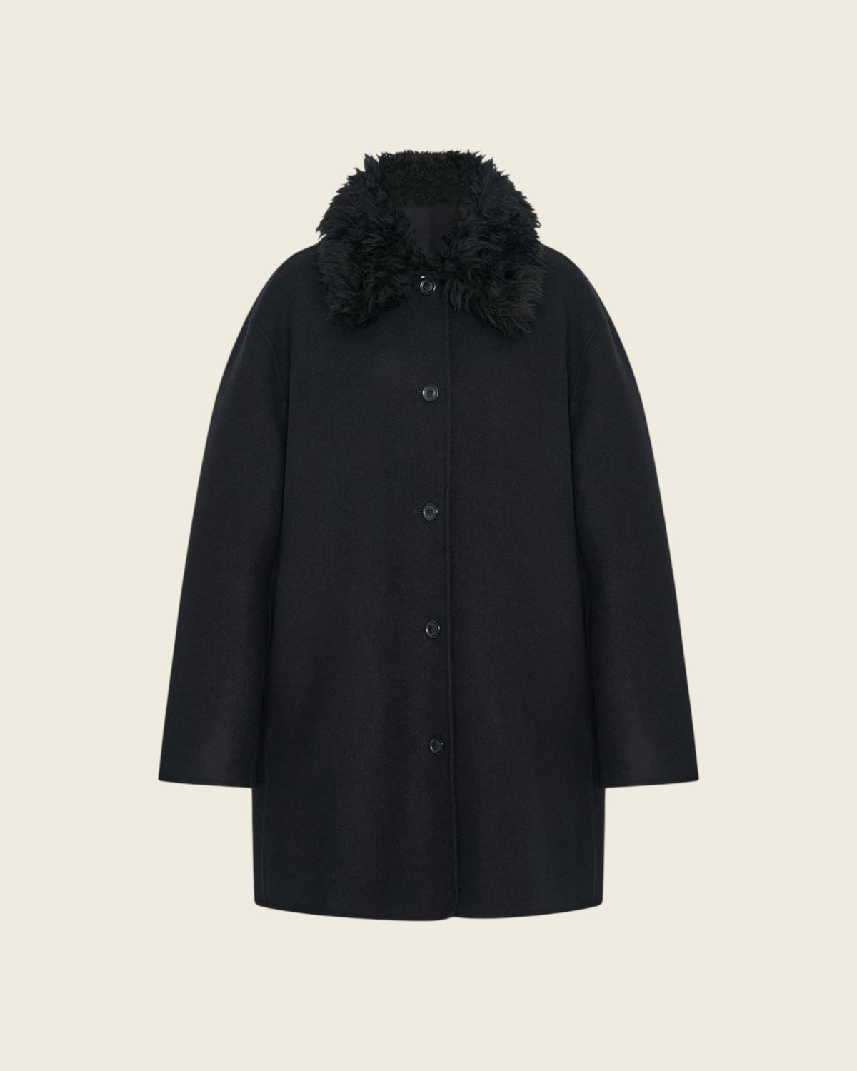 Fur Collar Balmacaan