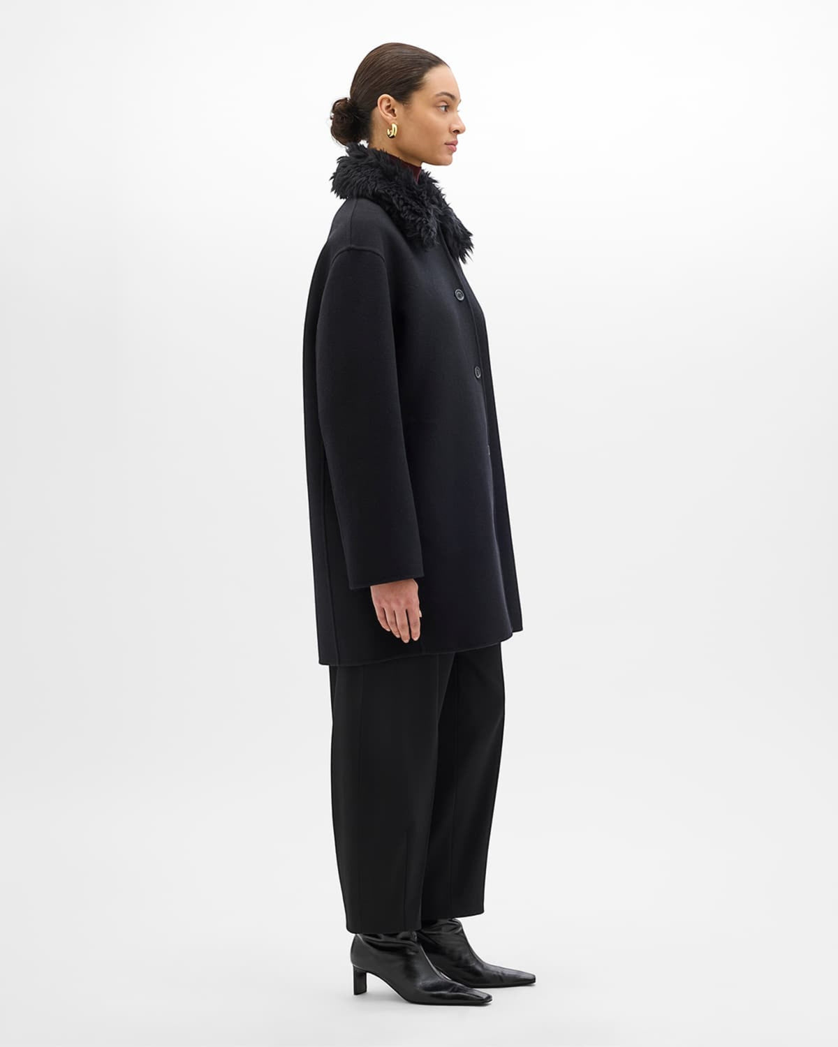 Fur Collar Balmacaan