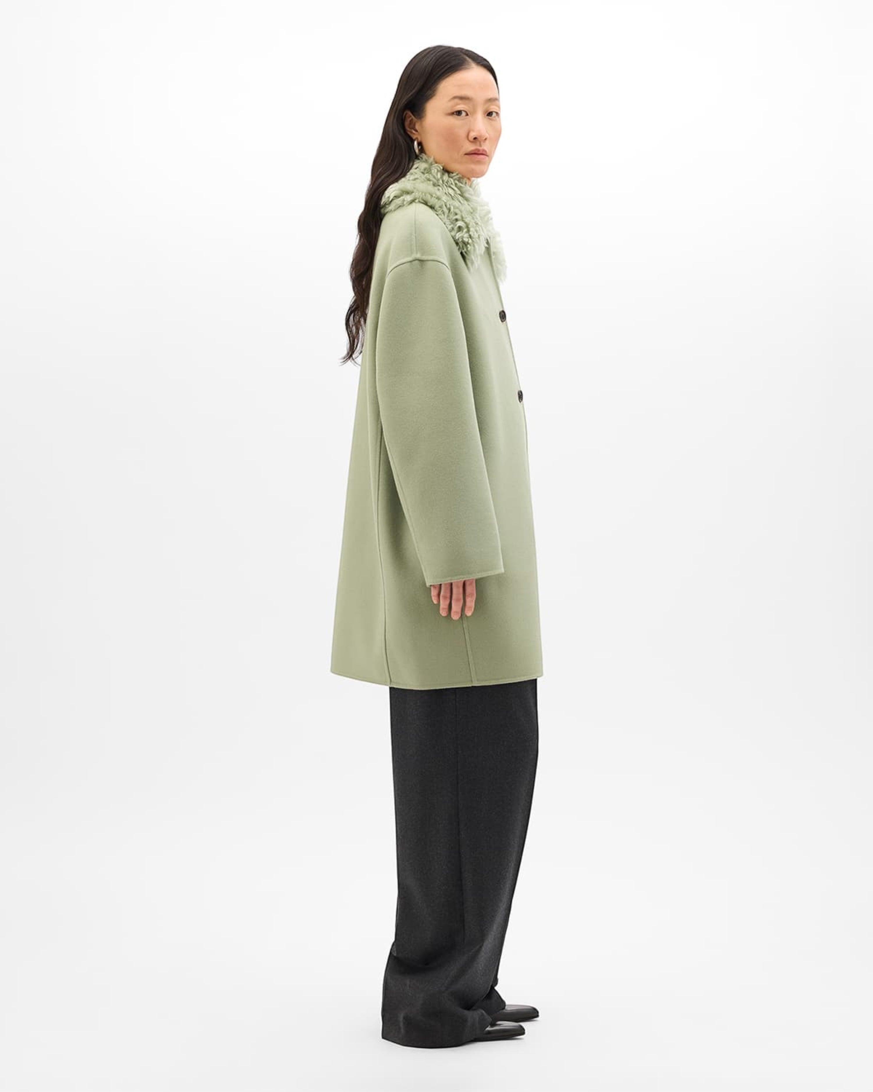 Fur Collar Balmacaan