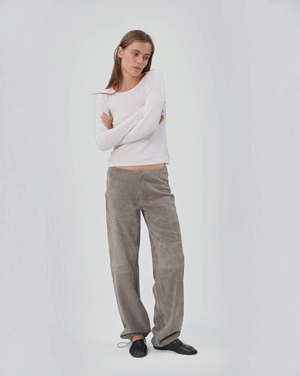 Sport Jean in Smoke Suede